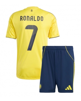 Billige Fotballdrakt Al-Nassr Cristiano Ronaldo #7 Replika Hjemmedraktsett Barn 2025-26 Kortermet (med bukser)